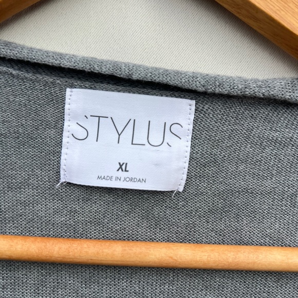 STYLUS |Women's Long Open Front Duster Cardigan Gray XL‎ (EUC) - Picture 2 of 8